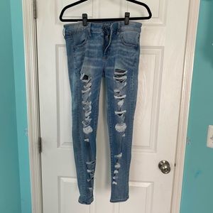 American Eagle Ripped Blue Jeans